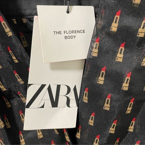 Zara Black Sheer Bodysuit - Picture 8 of 8